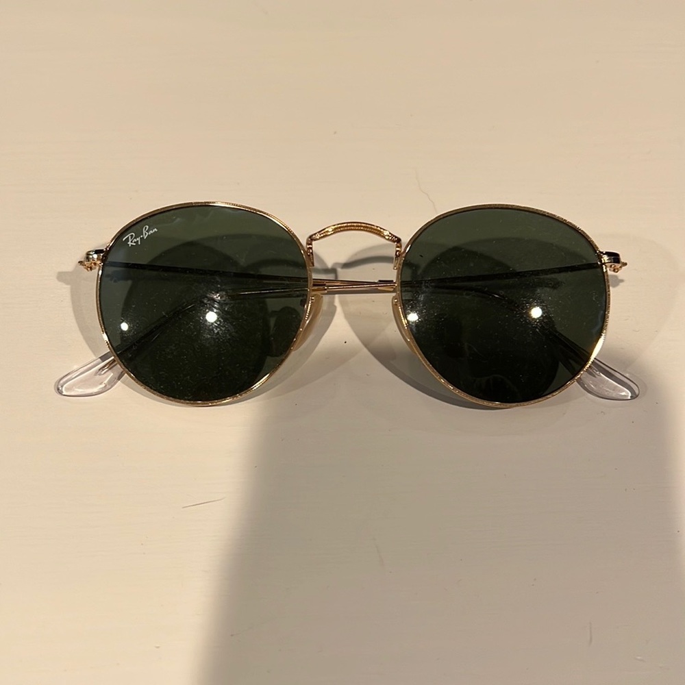 Ray-Ban round circle sunglasses gold frame